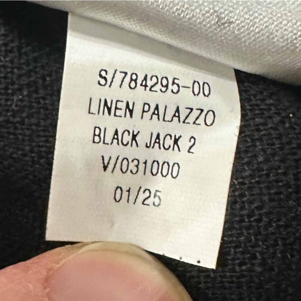 Old Navy Black Linen Blend Super Wide Leg Mid Rise Palazzo Pants Sz XS Stretchy - Picture 7 of 10